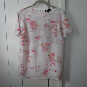 White Floral Banana Republic Blouse